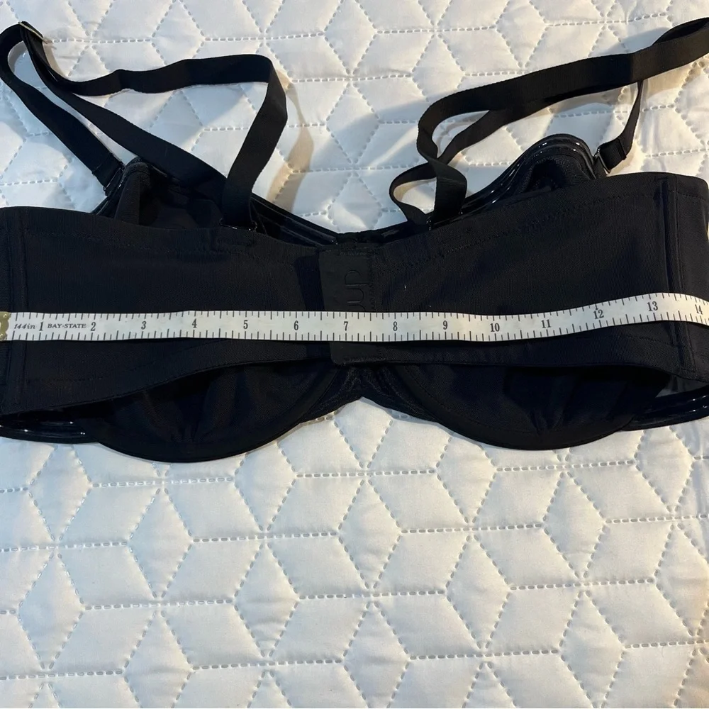 CUUP The Balconette Mesh Sheer Bra Black Size 40E - Picture 11 of 15